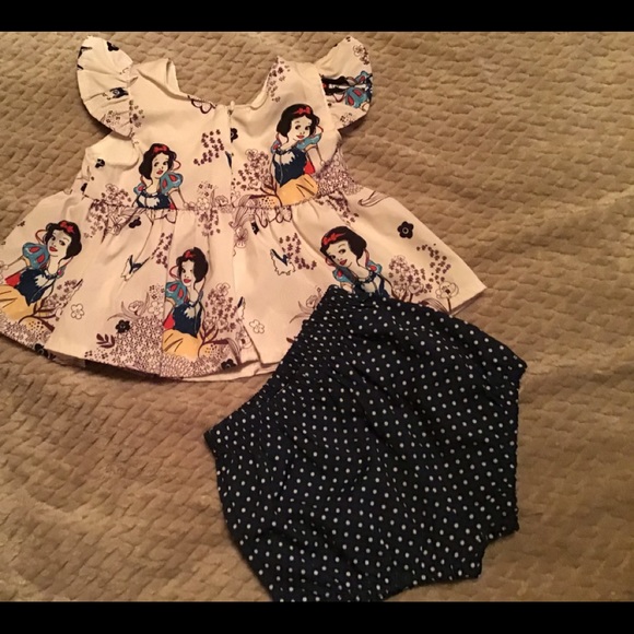Baby girl 3-6m Snow White set ruffle sleeve new - Picture 4 of 5